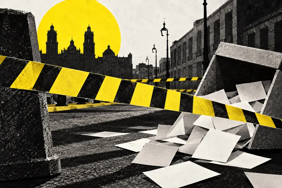 Ilustración editorial de Ruta 27 sobre seguridad del proceso electoral