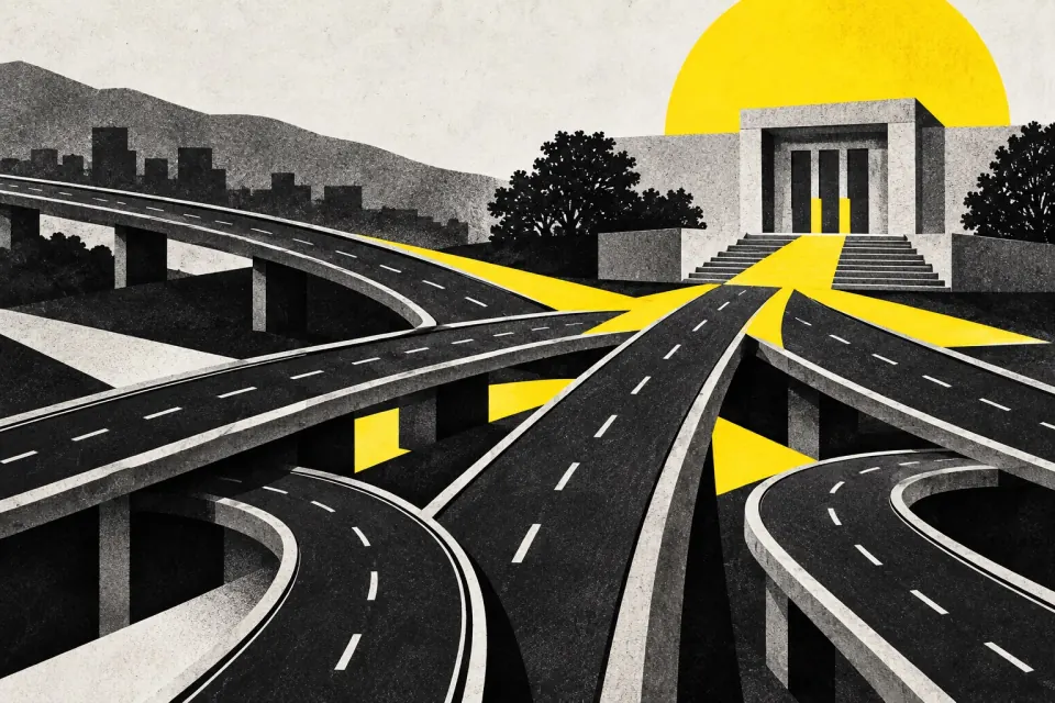 Ilustración editorial de Ruta 27 sobre elecciones estatales y locales