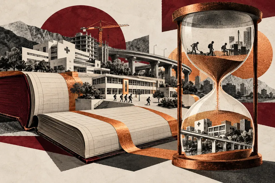 Ilustración editorial de Ruido Cero sobre Congreso y proceso legislativo
