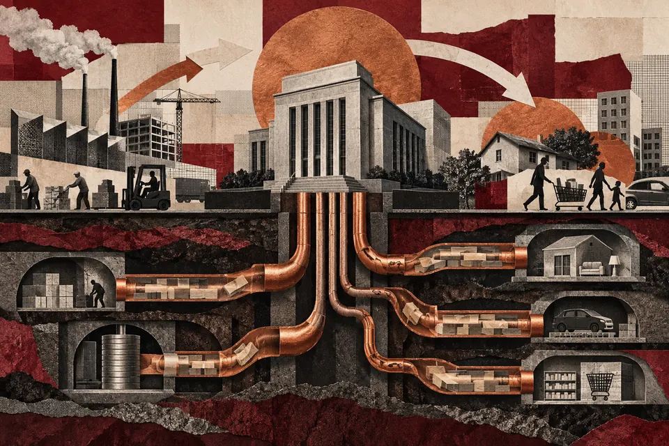 Ilustración editorial de Ruido Cero sobre impuestos y recaudación