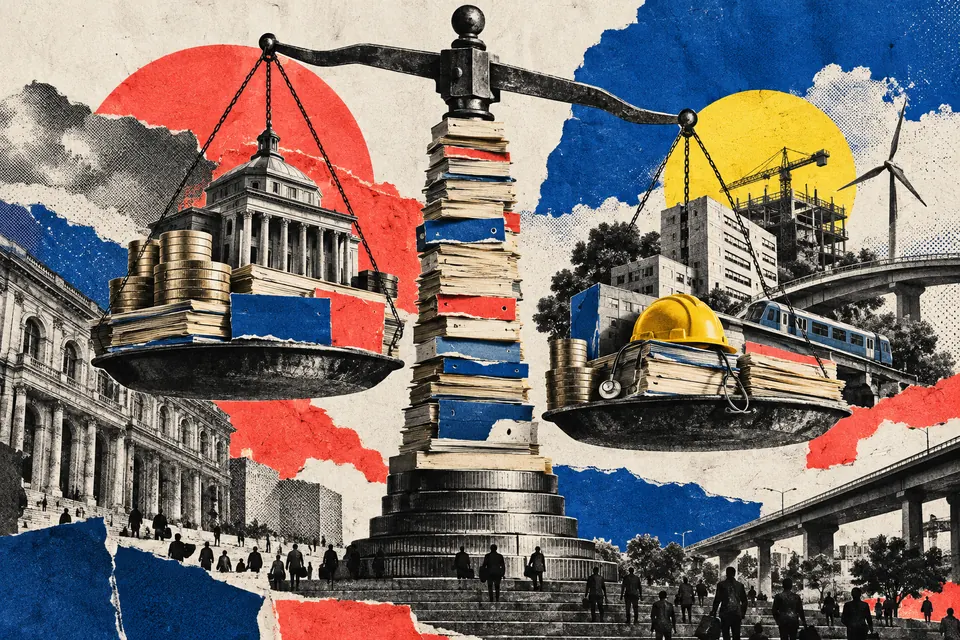 Ilustración editorial de Ruido Cero sobre economía y presupuesto
