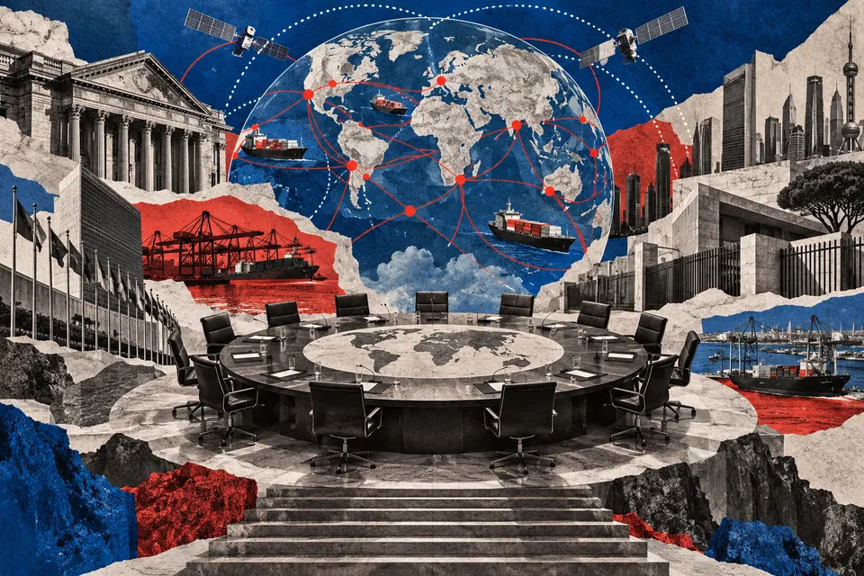 Ilustración editorial de Ruido Cero sobre medios y desinformación