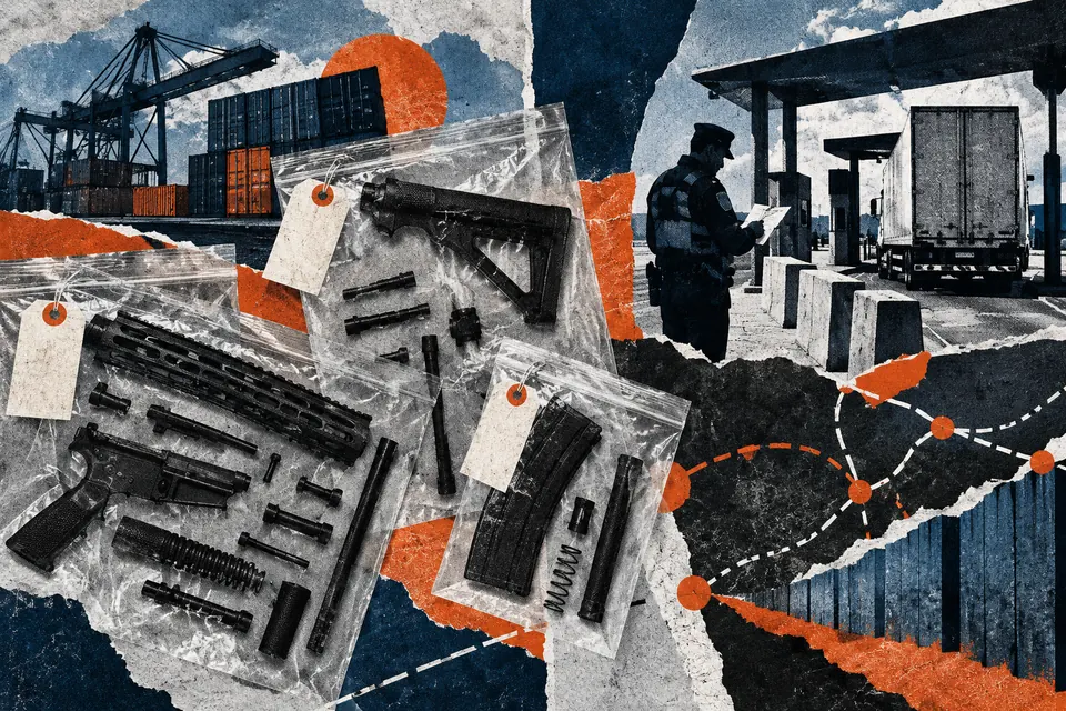 Ilustración editorial de Ruido Cero sobre crimen organizado